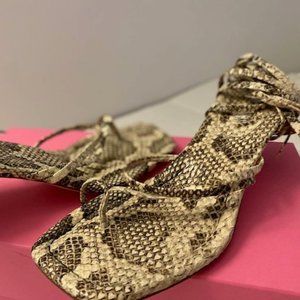 NOW ONLY $60.00 ~ Paris Texas BETTY sandals, Snakeskin Print